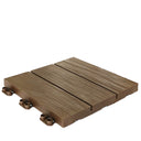 Pack 9 Baldosas Ecológicas ClickFloor Madera 30x30 cm, fáciles de instalar, resistentes al sol y a la lluvia, con sistema de unión por click.