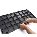 Pack 9 Baldosas Ecológicas ClickFloor Pizarra 30x30 cm, fácil montaje, resistentes a UV y clima, sistema de click para ensamblaje.