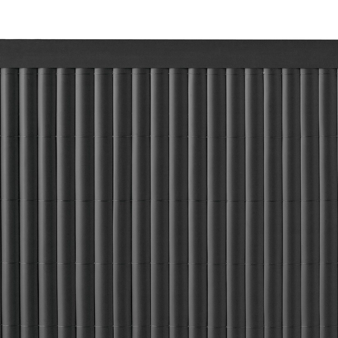 Perfil remate u cañizo pvc 1.5m antracita