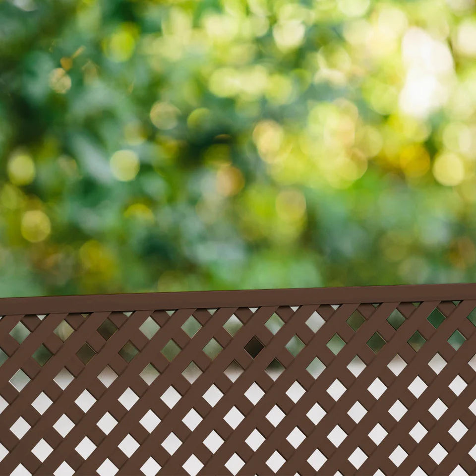 Pack instalación Celosía PVC 18 MM + 3 Perfiles MARRÓN