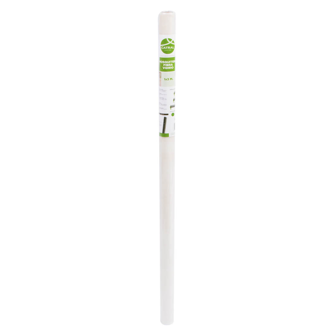 ROLLO MOSQUITERA FIBRA DE VIDRIO BLANCA