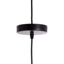 Lampe suspendue FEI en métal et rotin noir 22 x 21 cm