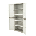 BEIGE WARDROBE WITH DIVIDER, 4 SHELVES, 70x41x176 CM