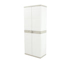 Armario con division beige 4 estantes 70x41x176 cm