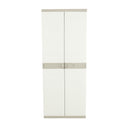 BEIGE WARDROBE WITH DIVIDER, 4 SHELVES, 70x41x176 CM