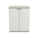 Armario media altura 2 estantes beige 70x41x88 cm