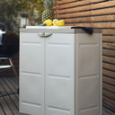 Armario media altura 2 estantes beige 70x41x88 cm