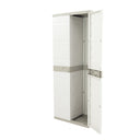 Broom Closet with Divider, Beige, 70x41x176 cm 