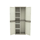 Armario con division escobero beige 70x41x176 cm