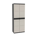 Armario 4 estantes negro 70x41x176 cm