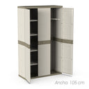 armadio portascope con 3 ante, 105x41x176 cm, beige