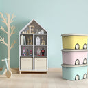 Caja infantil multiusos tapa 58x38x32 cm 45l mostaza