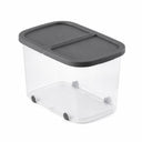 MULTIPURPOSE BOX WITH WHEELS 59X39X38 CM 60L SILVER 