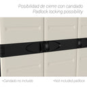 Armario escobero 3 puertas negro 105x41x176 cm 