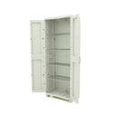 Armario de almacenamiento resistente de 4 estantes metálicos - 70x45x184 cm, ideal para organizar herramientas, productos de limpieza y objetos pesados.