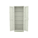 Armario de almacenamiento resistente de 4 estantes metálicos - 70x45x184 cm, ideal para organizar herramientas, productos de limpieza y objetos pesados.