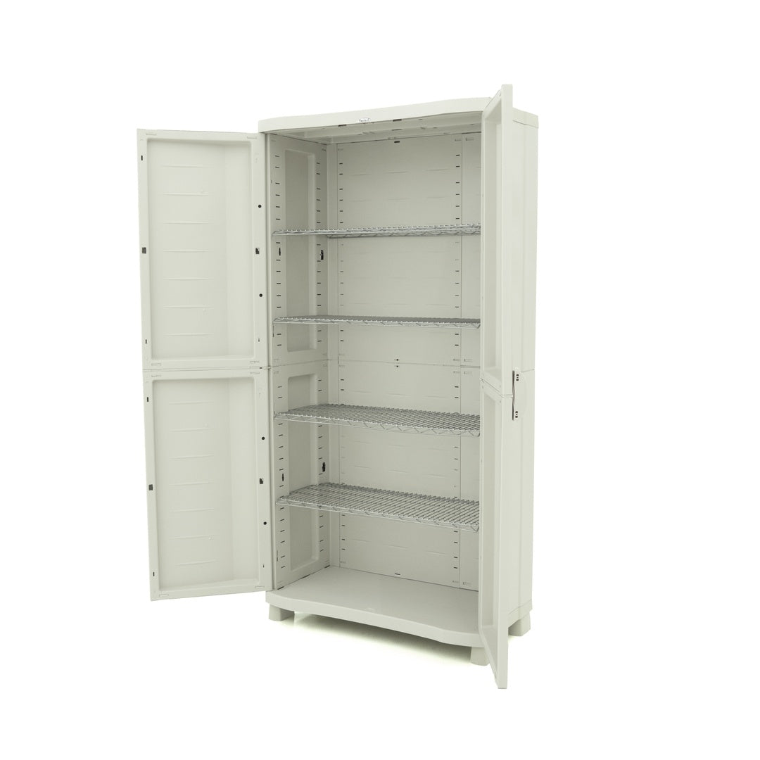 Armario de almacenamiento resistente de 4 estantes metálicos - 90x45x184 cm, ideal para organizar herramientas, cajas y objetos pesados