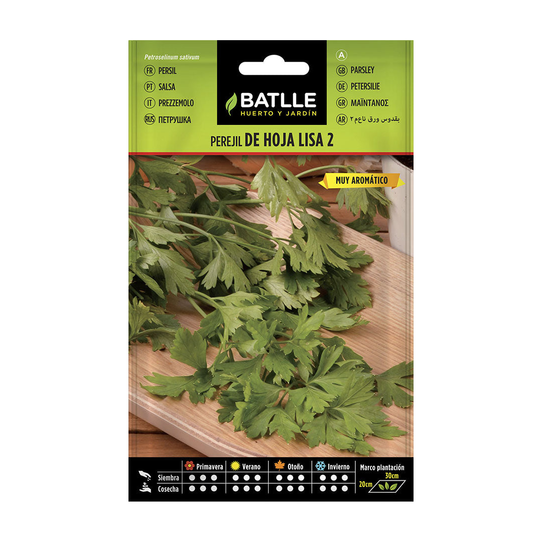 Semilla ecologica perejil común 2 hoja grande