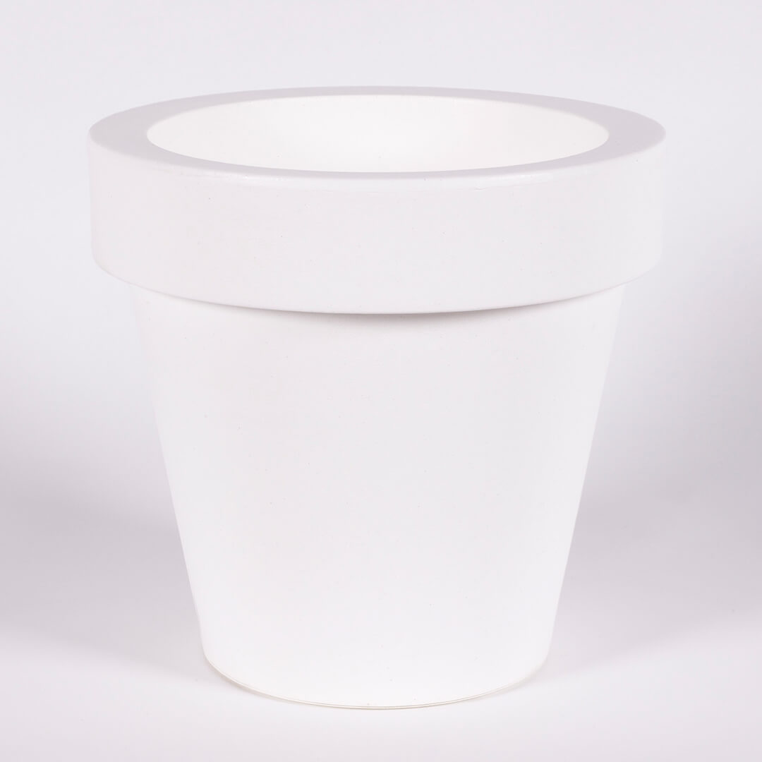 MACETERO REDONDO POLIETILENO MAGNOLIA 45 Ø45X43 CM BLANCO