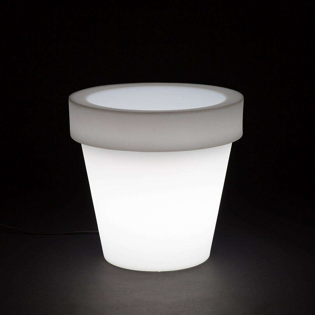 MACETERO LUZ LED POLIETILENO CON CABLE MAGNOLIA 45 Ø45X43 CM
