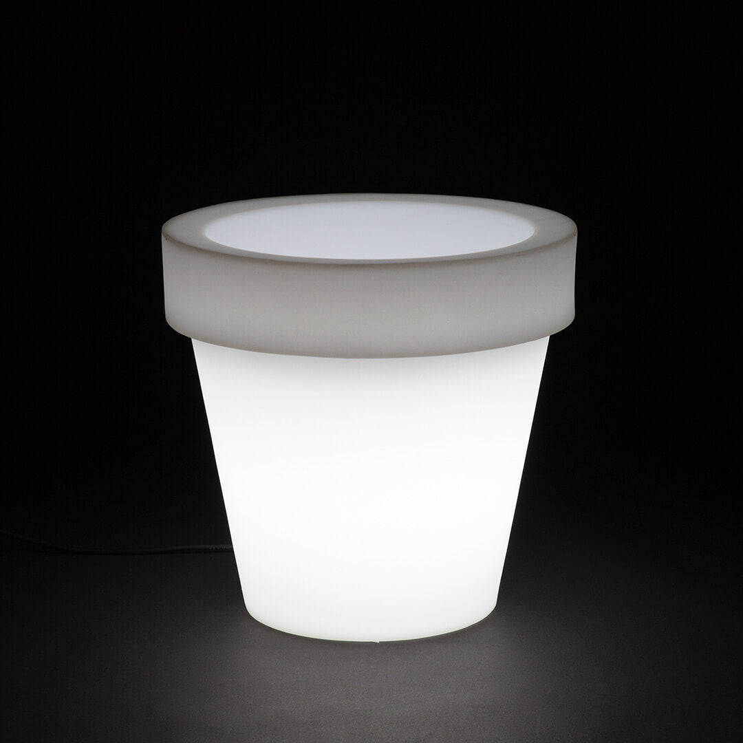 MACETERO REDONDO LUZ LED CON CABLE MAGNOLIA 60 Ø57X57 CM