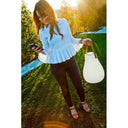 LAMPARA PORTATIL CON ALTAVOZ A BATERIA KURBY PLAY Ø28X37 CM