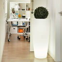 MACETERO CILINDRICO LUZ LED CON CABLE BAMBU 90 Ø40X90 CM