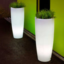 MACETERO CILINDRICO LUZ LED CON CABLE BAMBU 90 Ø40X90 CM