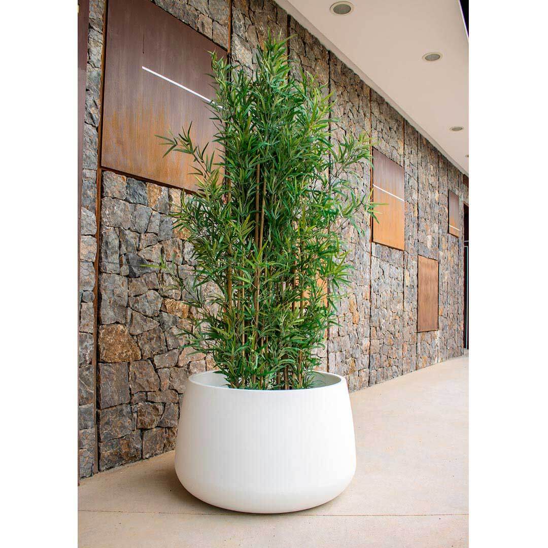 MACETERO MINIMALISTA CAMELIA 80 Ø79X47 CM BLANCO