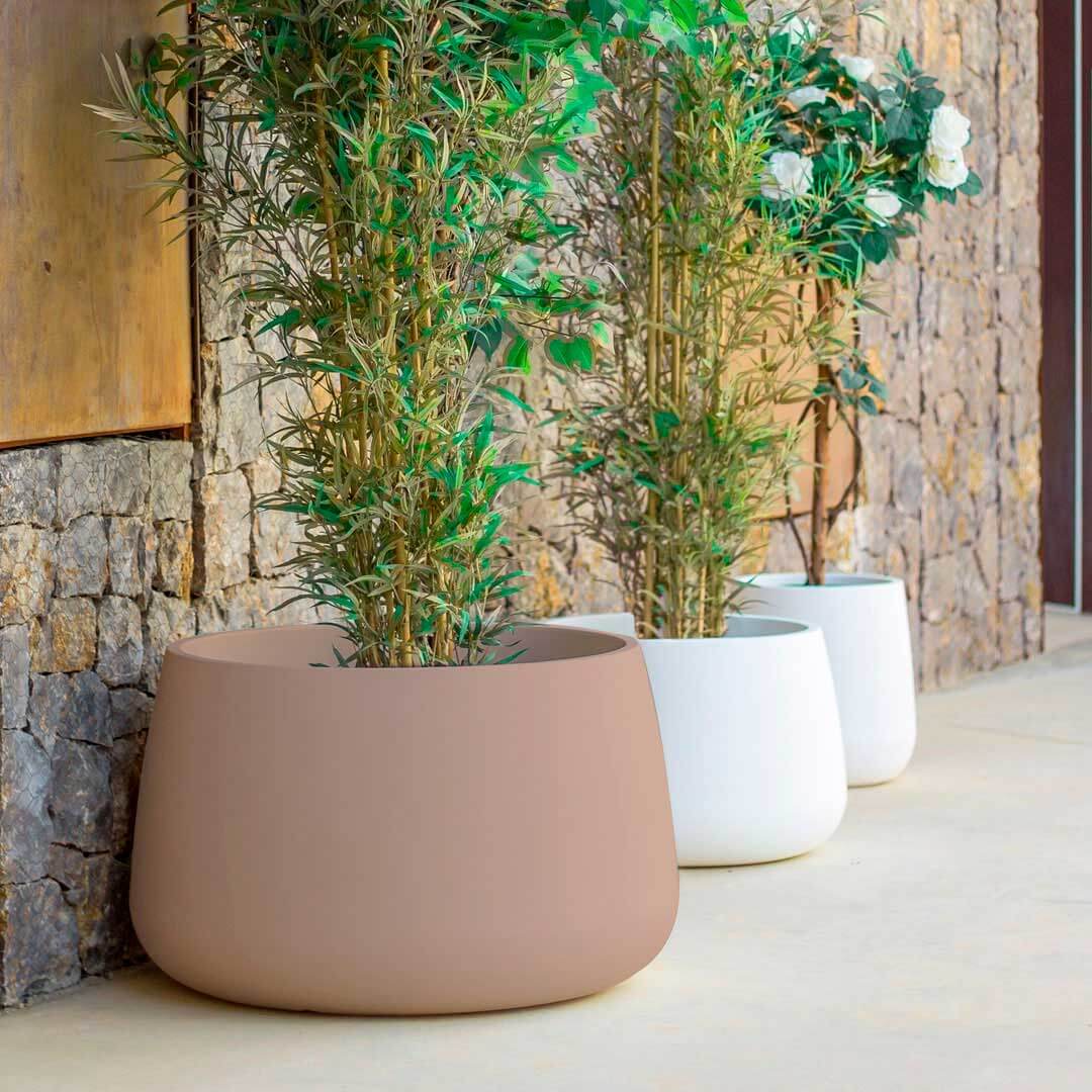 MACETERO MINIMALISTA CAMELIA 80 Ø79X47 CM TOPO