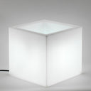 MACETERO CUADRADO LUZ LED CON CABLE NARCISO 40 40X40X36 CM