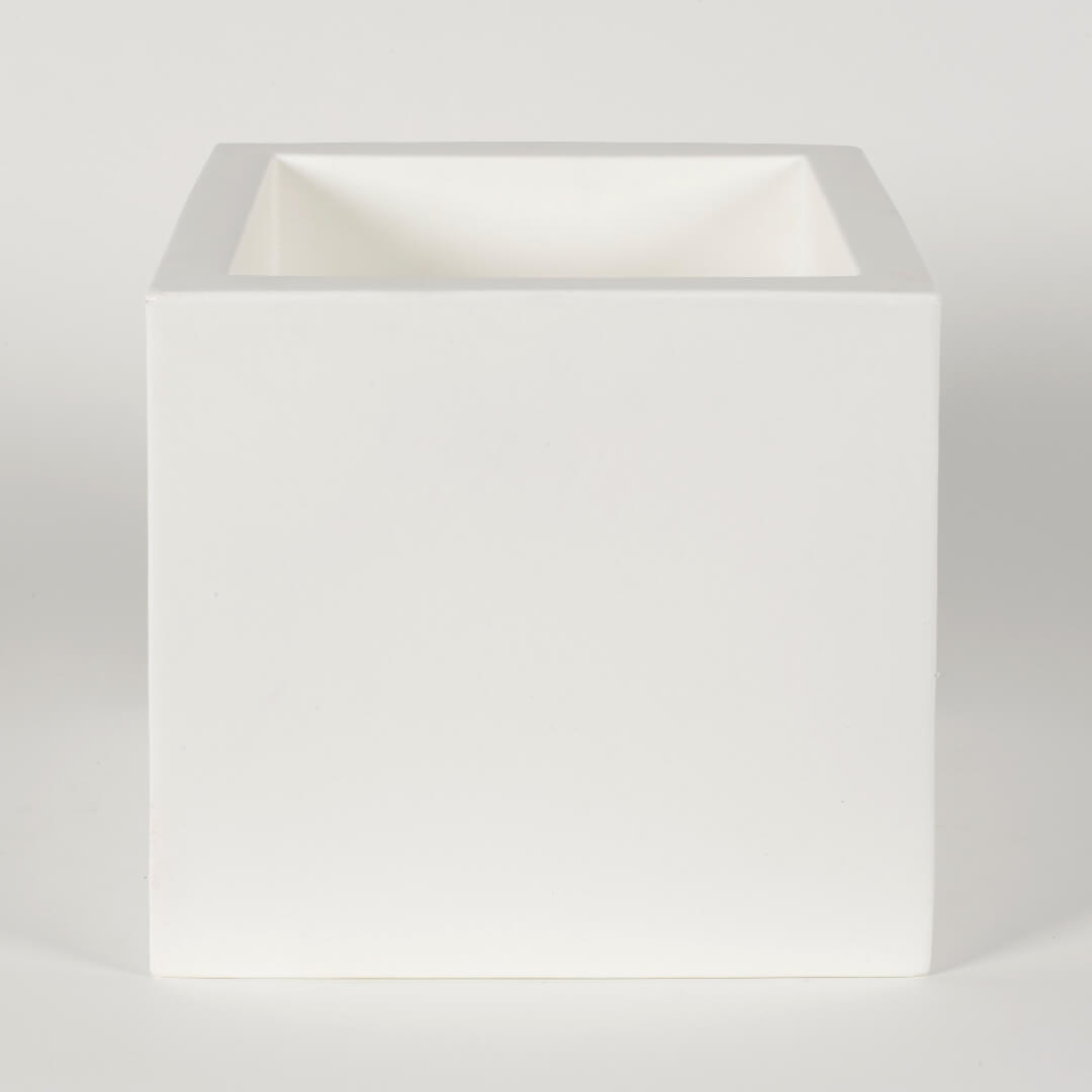 MACETERO CUADRADO NARCISO 50 49X49X45 CM BLANCO