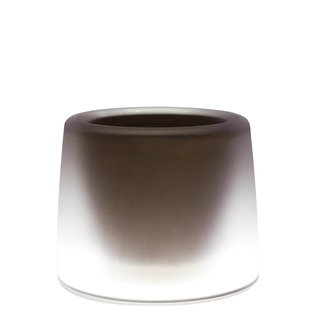 MACETA REDONDA CON SISTEMA AUTORIEGO ICE LIGHT BLANCO