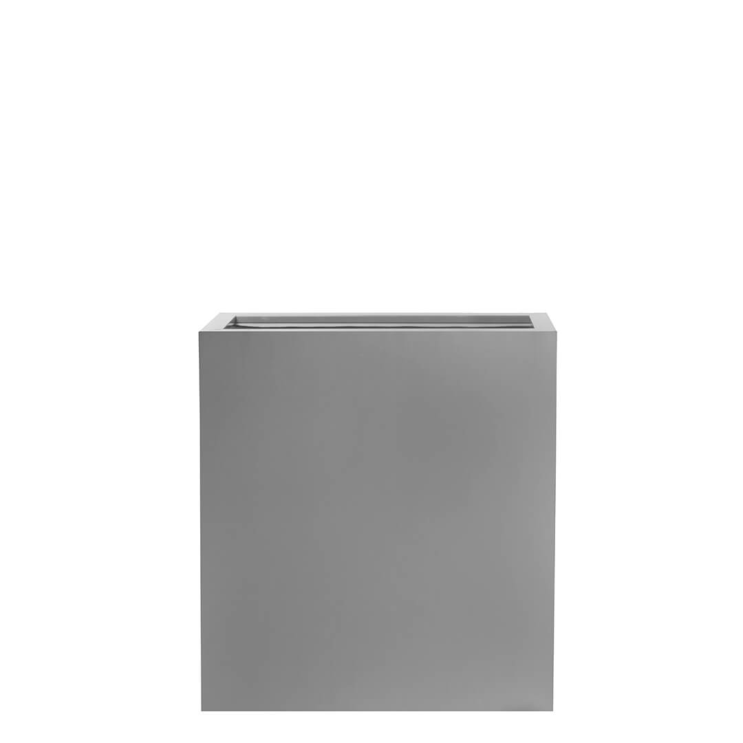 MACETA RECTANGULAR ALTA CON SISTEMA AUTORIEGO Ø65X25X75 CM STEEL MATE