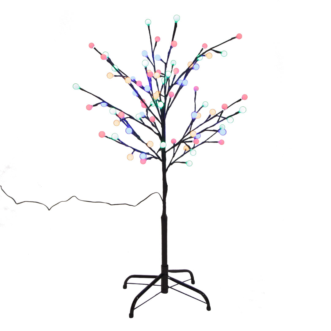 ARBOL DE NAVIDAD 80 LUCES LED MULTICOLOR OULU 1 M 