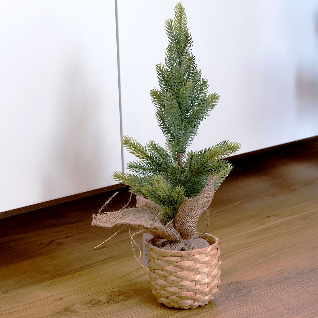 Piccolo albero di Natale con base a sacco, 45 cm