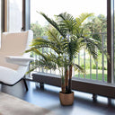 Planta Artificial Palmera 120 cm, decoración natural y realista con hojas de PVC y macetero estable