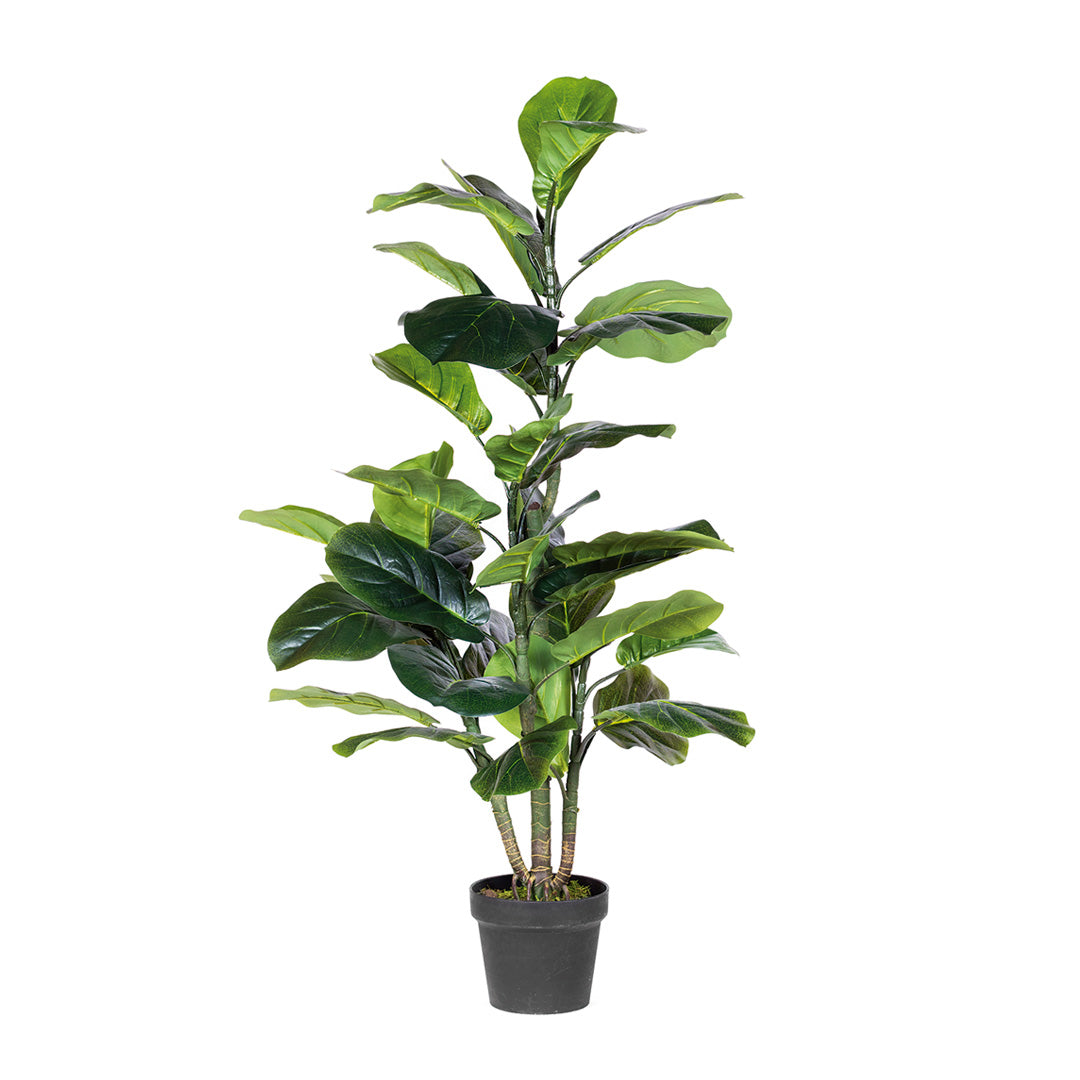 Planta Artificial Ficus Lyrata 120 cm, aspecto realista, decoración natural para interiores y exteriores