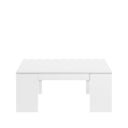 MESA CENTRO ELEVABLE 100X43X50 CM BLANCO BRILLO