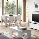 MESA CENTRO ELEVABLE 100X43X50 CM BLANCO BRILLO