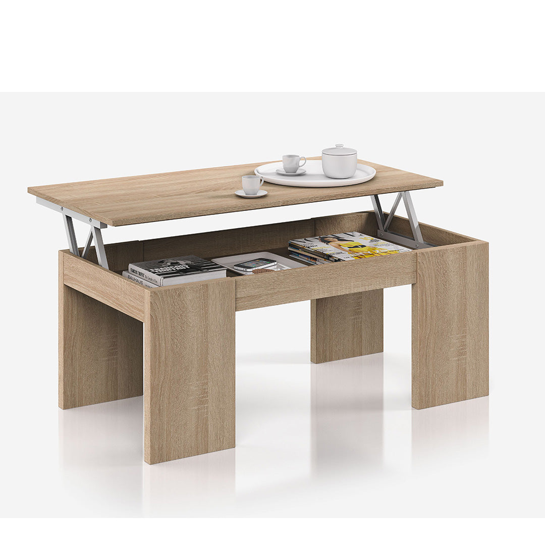 MESA CENTRO ELEVABLE 100X43X50 CM ROBLE CANADIAN