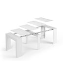 MESA COMEDOR EXTENSIBLE 90X50-237 CM BLANCO BRILLO