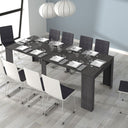 MESA COMEDOR EXTENSIBLE 90X50-237 CM GRIS CENIZA