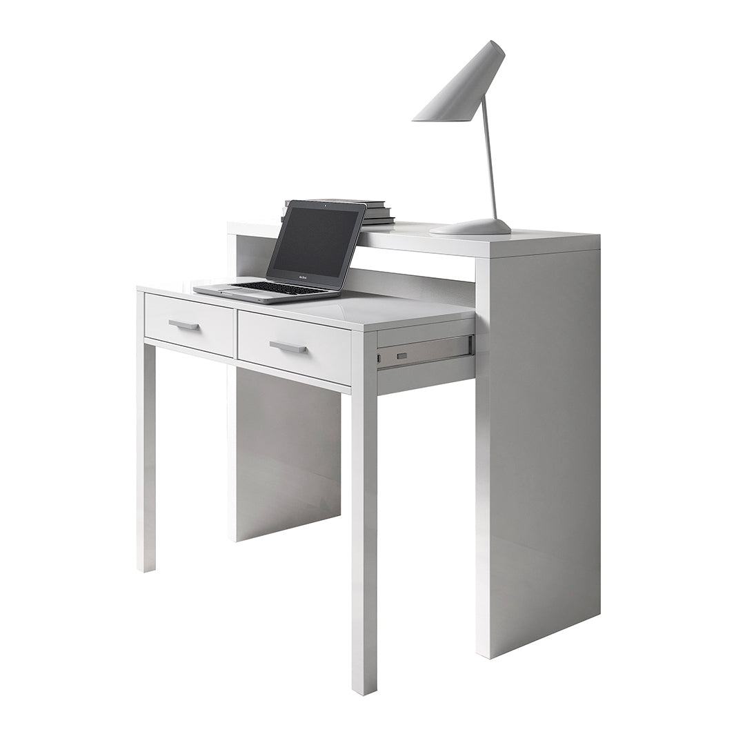 TABLE DE BUREAU EXTENSIBLE 98X87X36 CM BLANC ARTIK