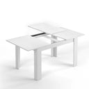 MESA COMEDOR EXTENSIBLE 90X140-190 CM BLANCO BRILLO