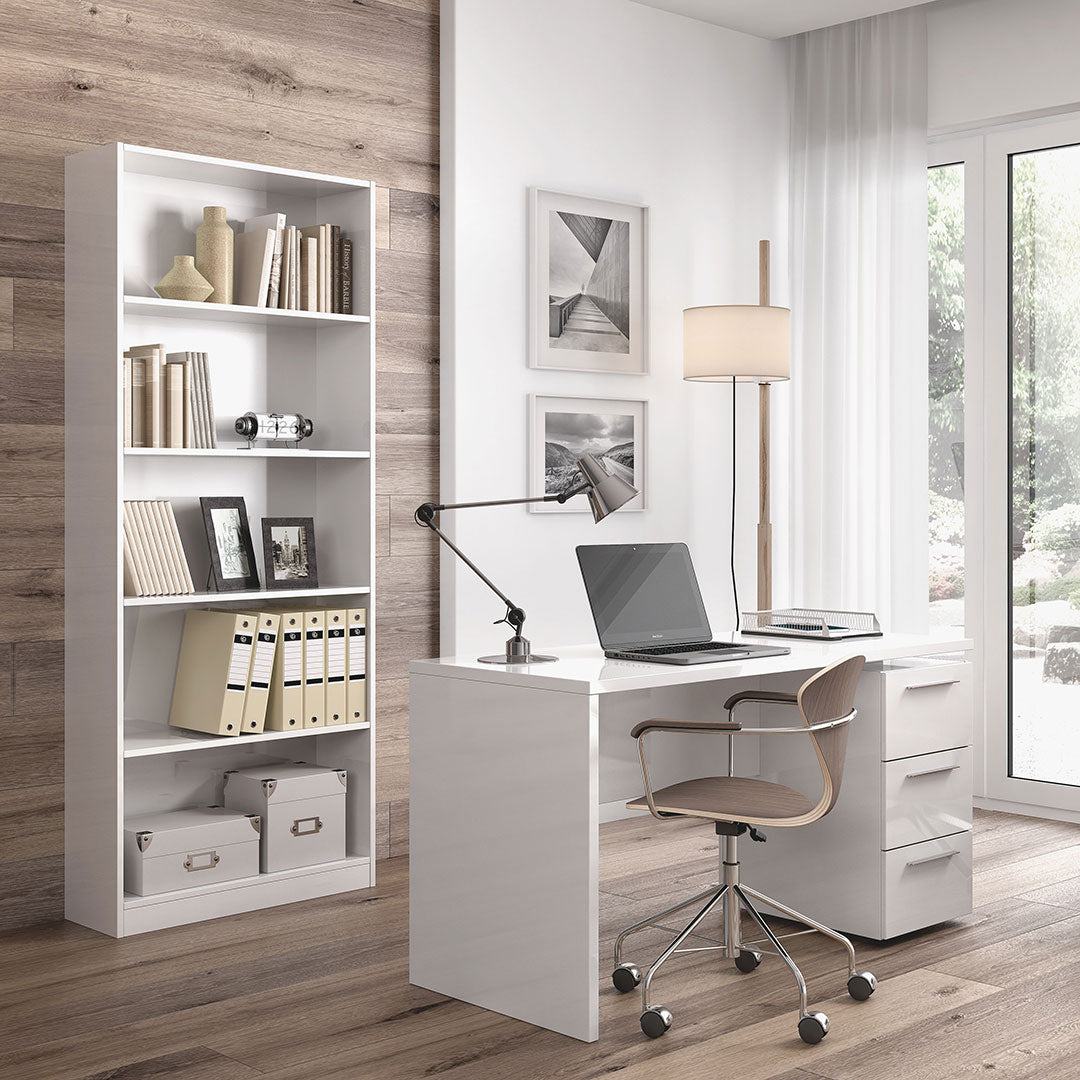 MESA DE ESCRITORIO CON CAJONERA 138X74X60 CM BLANCO ARTIK