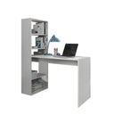 MESA ESCRITORIO CON ESTANTERIA 144X120X53 CM BLANCO ARTIK