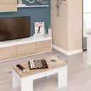 MESA CENTRO ELEVABLE 100X45X50 CM ROBLE CANADIAN/BLANCO ARTIK