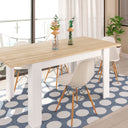 MESA COMEDOR EXTENSIBLE 90X140-190 CM ROBLE CANADIAN/BLANCO ARTIK