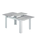 MESA COMEDOR EXTENSIBLE 90X140-190CM CEMENTO/ BLANCO ARTIK 